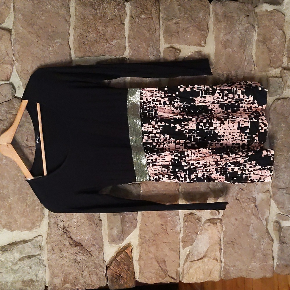 Black and pink dress
